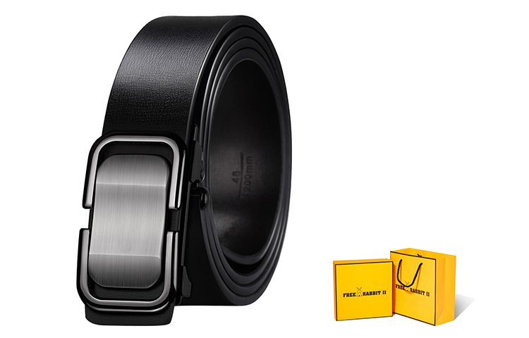 

Кожаный ремень унисекс FREE RABBITⅡ, Black+Vibrant Yellow Box