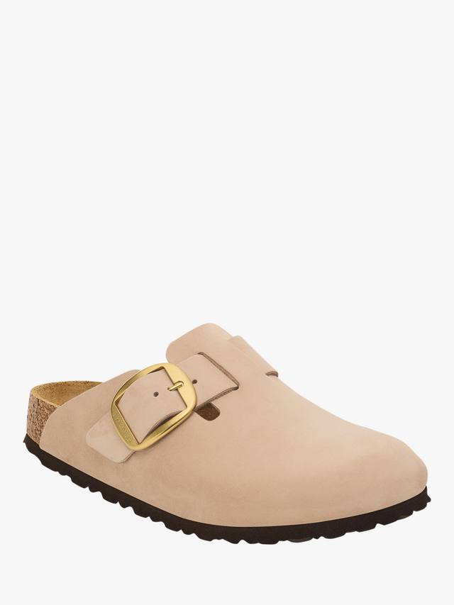 Бостонские клоги из нубука Narrow Fit с большой пряжкой Birkenstock, Sandcastle — фото 3