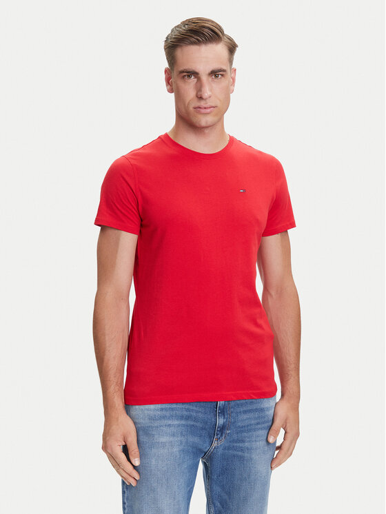 

Футболка slim fit DM0DM04411 Tommy Jeans, красный