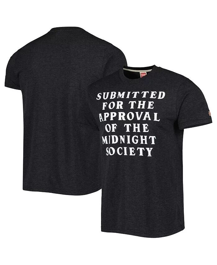 

Мужской и женский уголь Боитесь ли вы темноты Футболка Tri-Blend The Midnight Society Homage