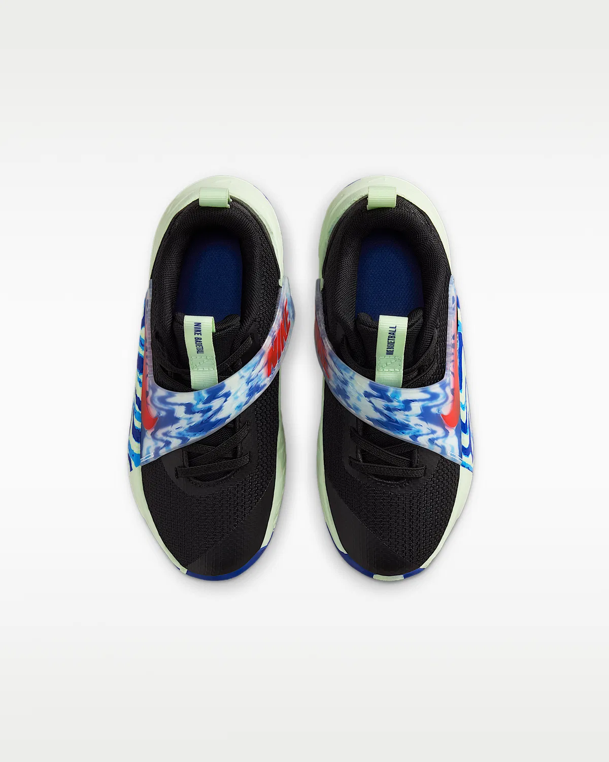 Детские кроссовки Nike Team Hustle D 12, Black/Game Royal/Volt Tint/Bright Crimson — фото 4