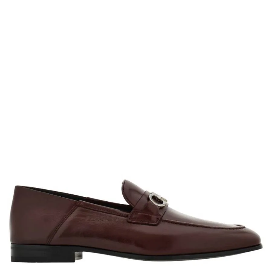 Лоферы Ferragamo Gancini с гибридным орнаментом, красный
