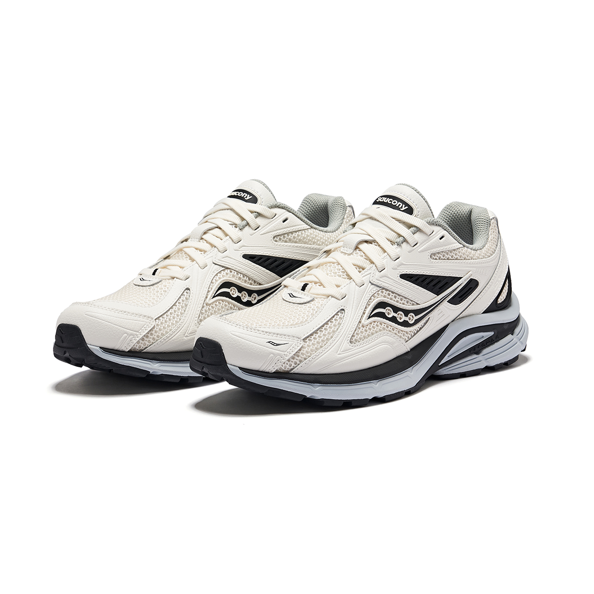 Saucony Кинвара Элит 4 устойчивые к истиранию дышащие легкие низкие повседневные беговые кроссовки унисекс бежево-черные, цвет Beige Black — фото 4