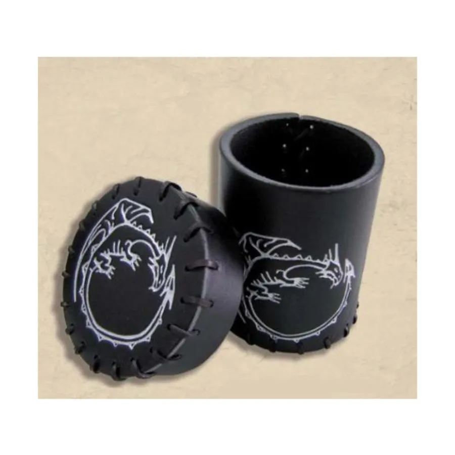 

Кубок для игры в кости из кожи дракона - черный, Dice Cups (Q-Workshop)