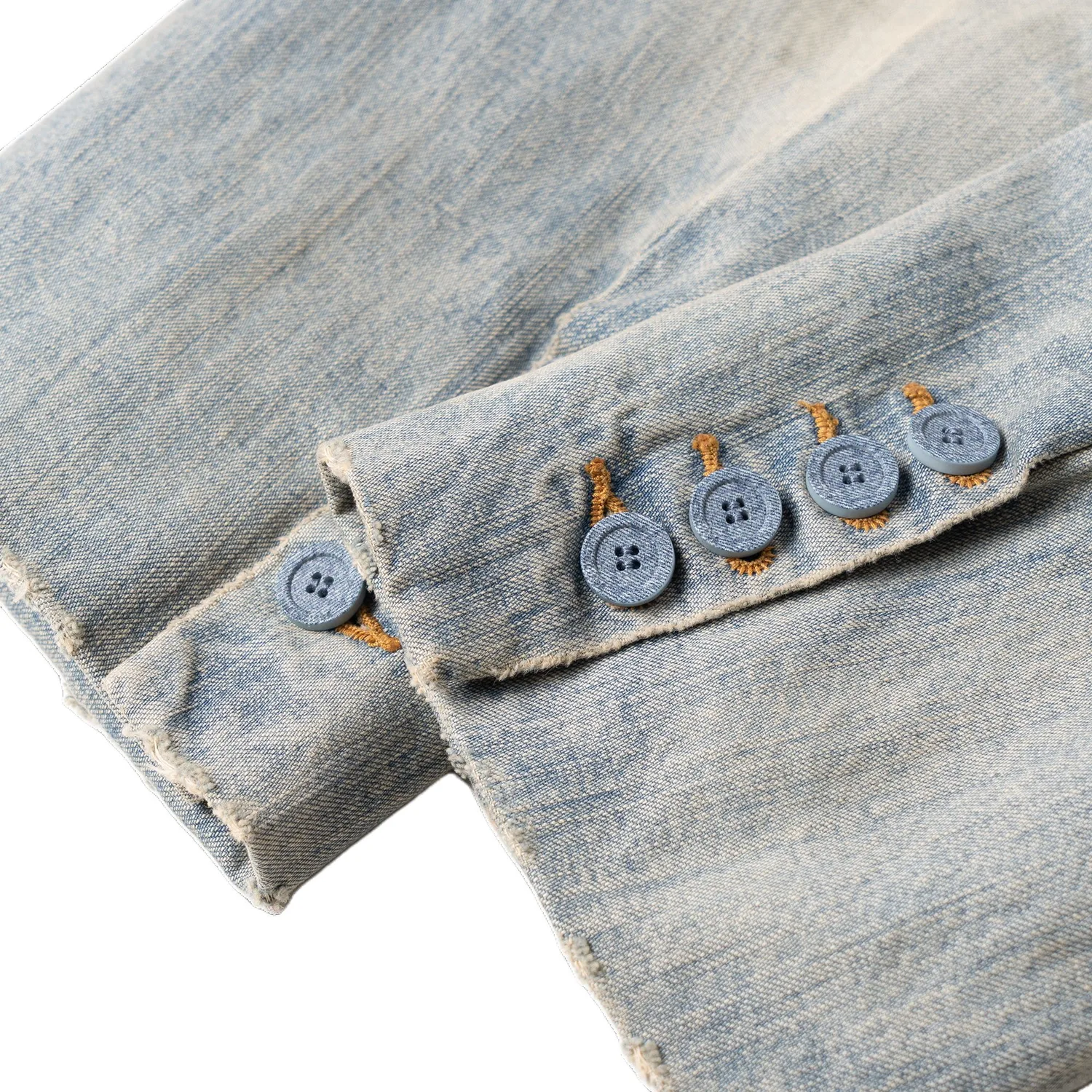 Женский пиджак для делового костюма Regular Fit Balenciaga, Washed Blue — фото 3
