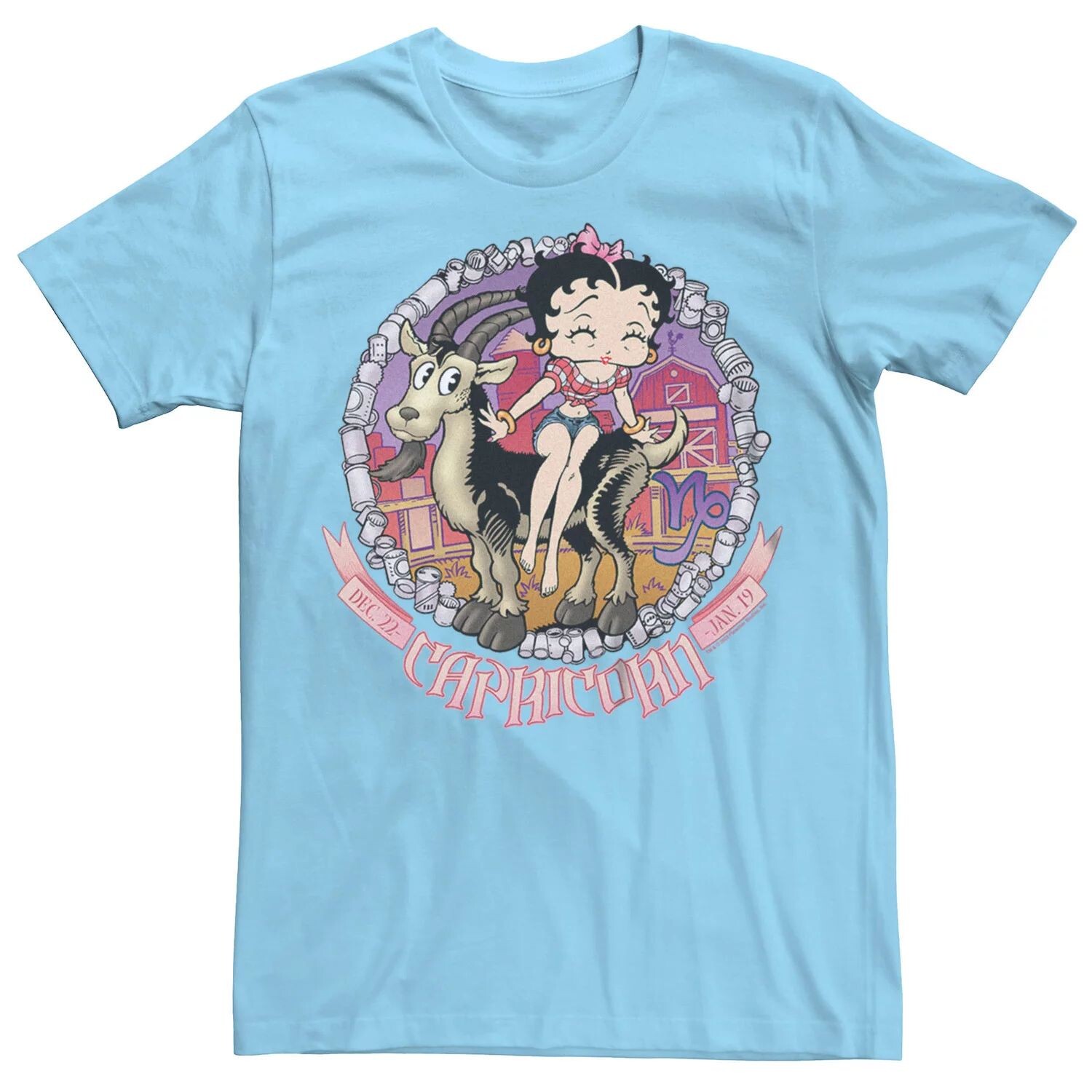

Мужская футболка Betty Boop с гороскопом Козерога Licensed Character