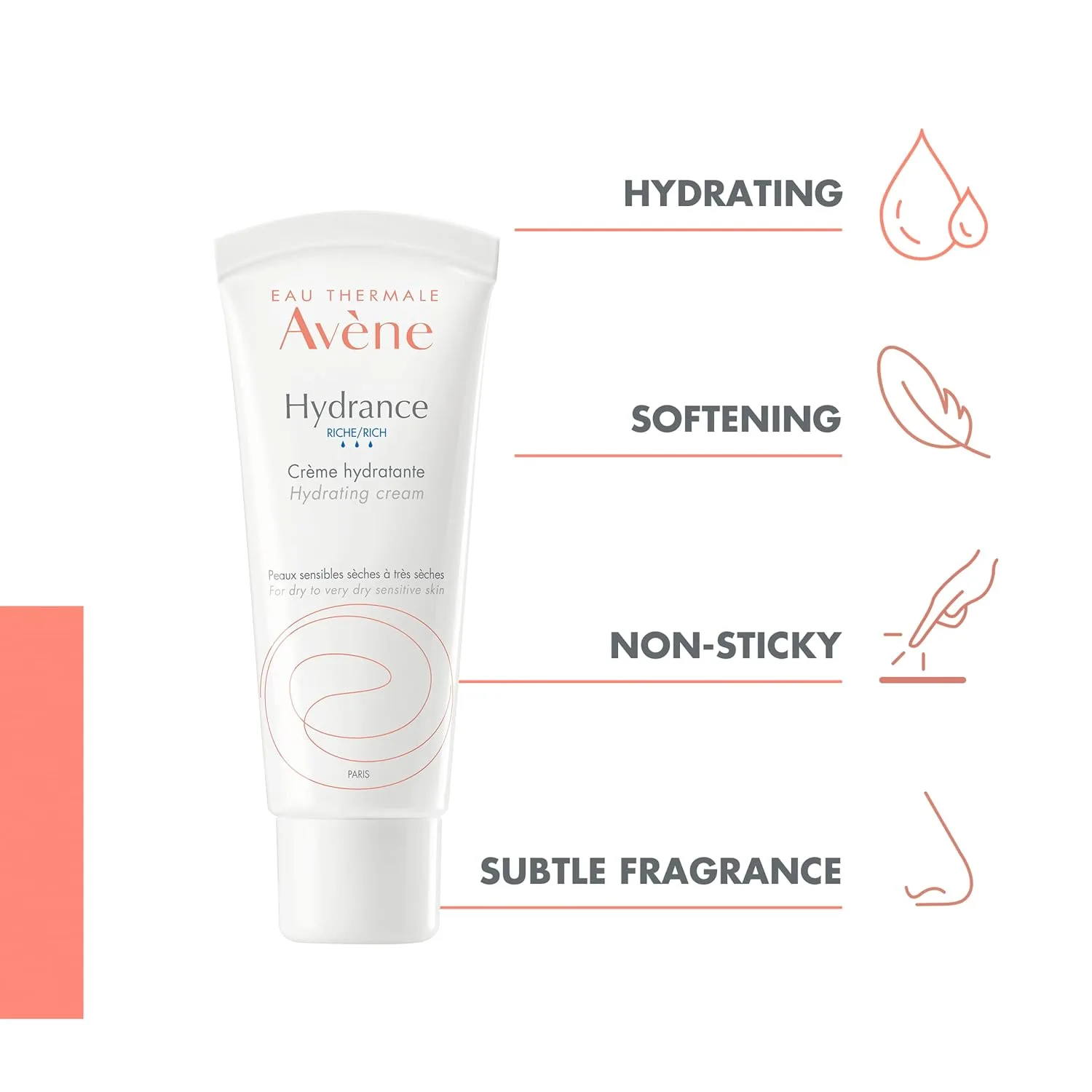 Avène Hydrance RICH увлажняющий крем для лица, успокаивает ощущение стянутости и дискомфорта, 38,5 г (упаковка 2 шт) 73.72 г (2 шт.) — фото 2