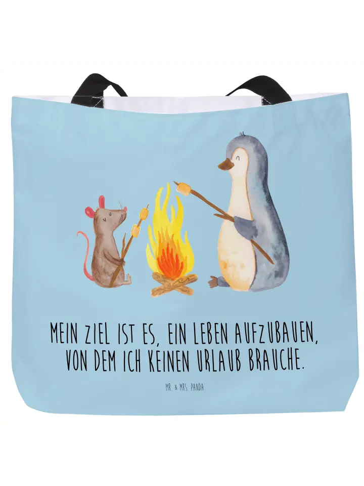 

Шоппер Mr. & Mrs. Panda, цвет eisblau