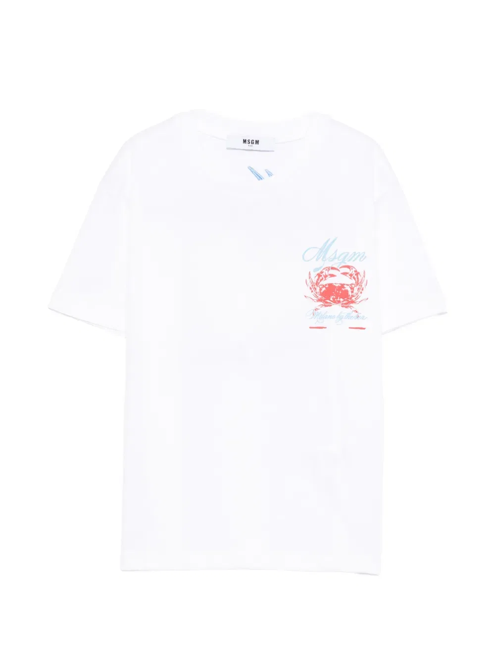 Футболка с принтом Msgm Kids, белый