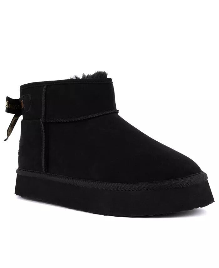 

Женские старинные ботильоны на мини-платформе для холодной погоды Juicy Couture, черный