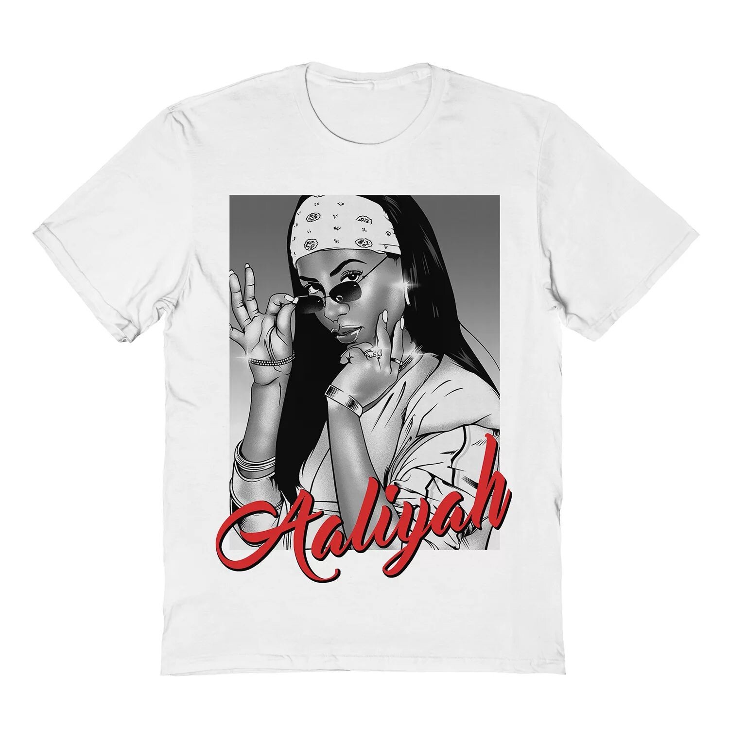 

Мужская однотонная футболка Aaliyah Licensed Character