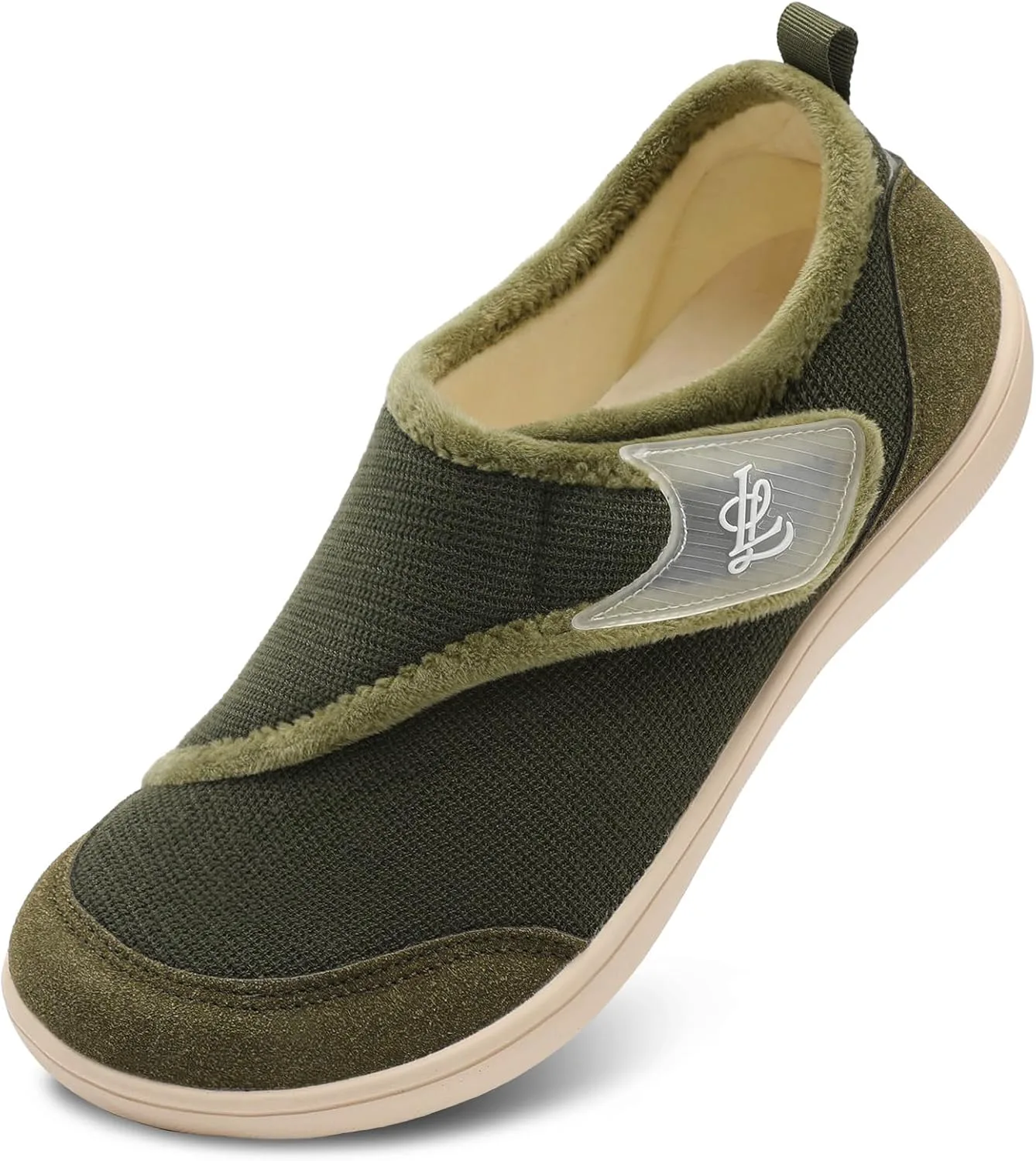 

Мужские тапочки LeIsfIt широкие для дома, регулируемые, для диабетиков, противоскользящие, при артрите и отеках, для дома и улицы, темно-зеленый