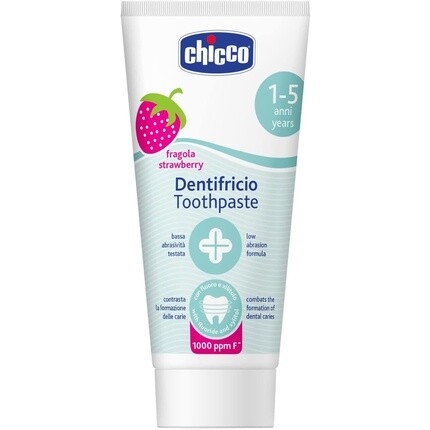 

Chicco Зубная паста со вкусом клубники для детей от 12 месяцев и старше, 50 мл