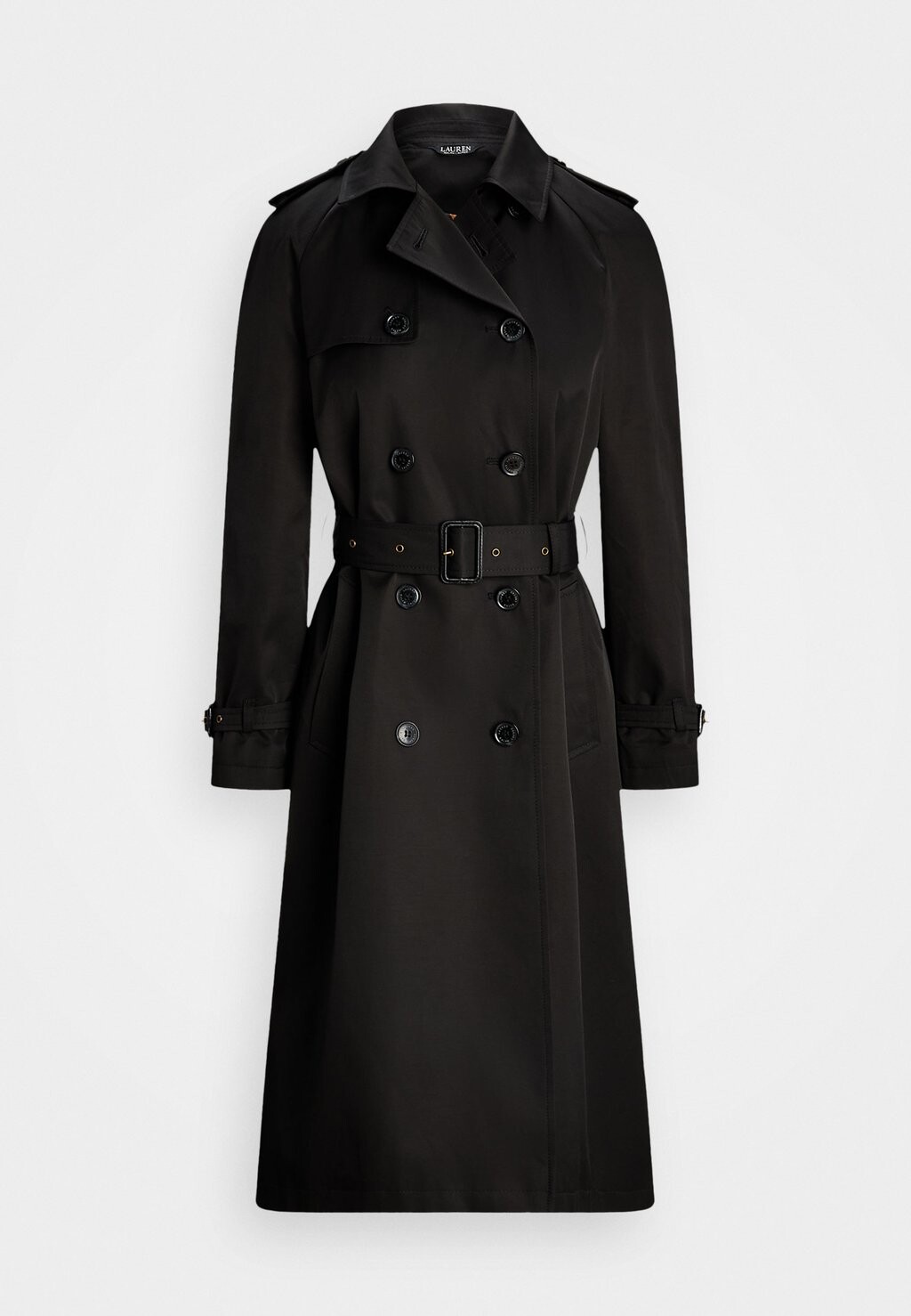 

Тренч BELTED DOUBLE-BREASTED TRENCH COAT Ralph Lauren, черный