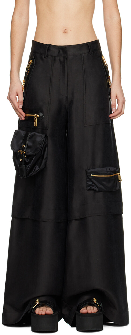 

Черные сумки-брюки Moschino