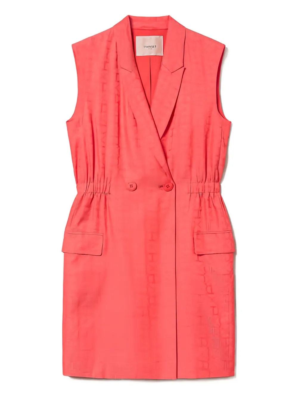 

Мини-платье-жакет с жаккардовым узором Twinset, розовый