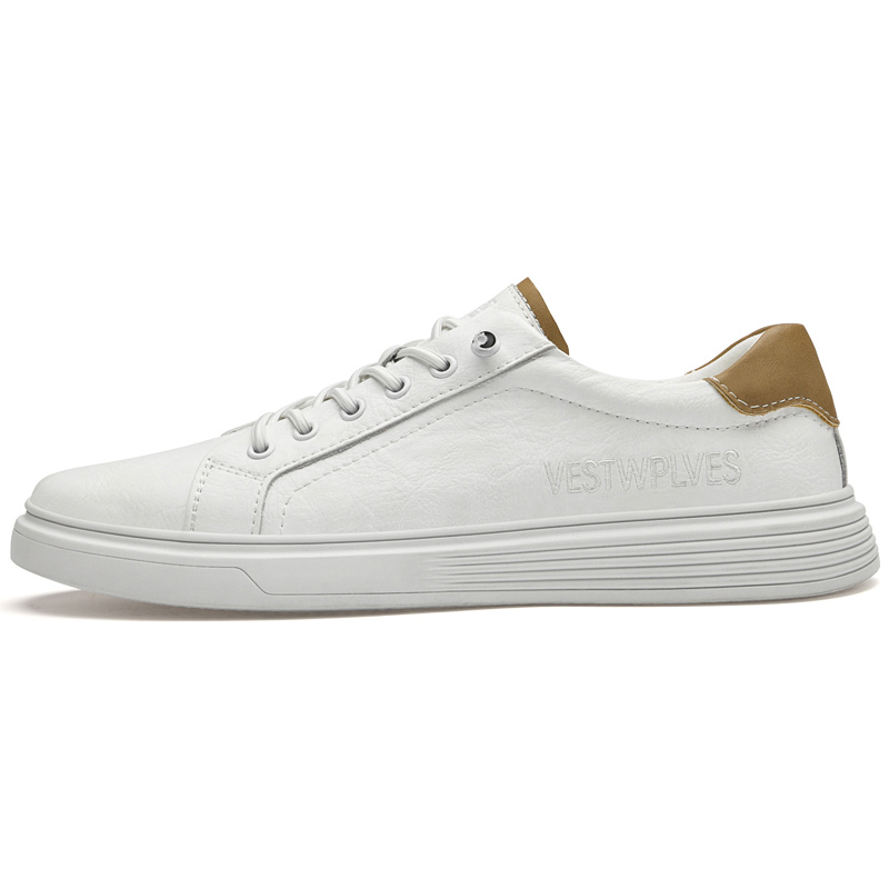 

Mulinsen Мужские низкие скейтбордские кеды белые, цвет White[Leather Shoe Size: Athletic Shoes 41 = Size 40 in This Model]