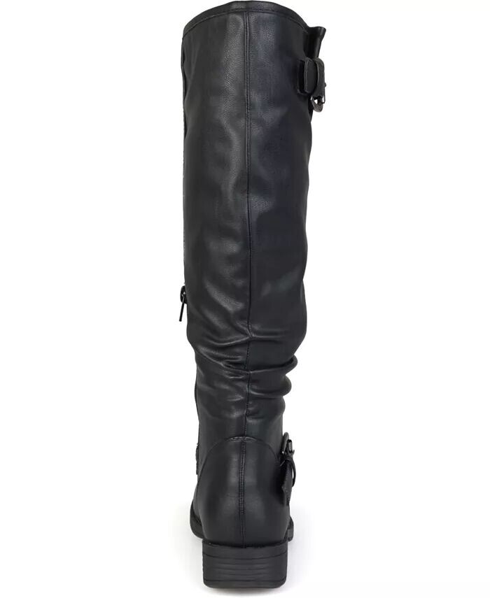 Женские сапоги Stormy Extra Wide Calf с высокими коленями для верховой езды Journee Collection, черный — фото 3