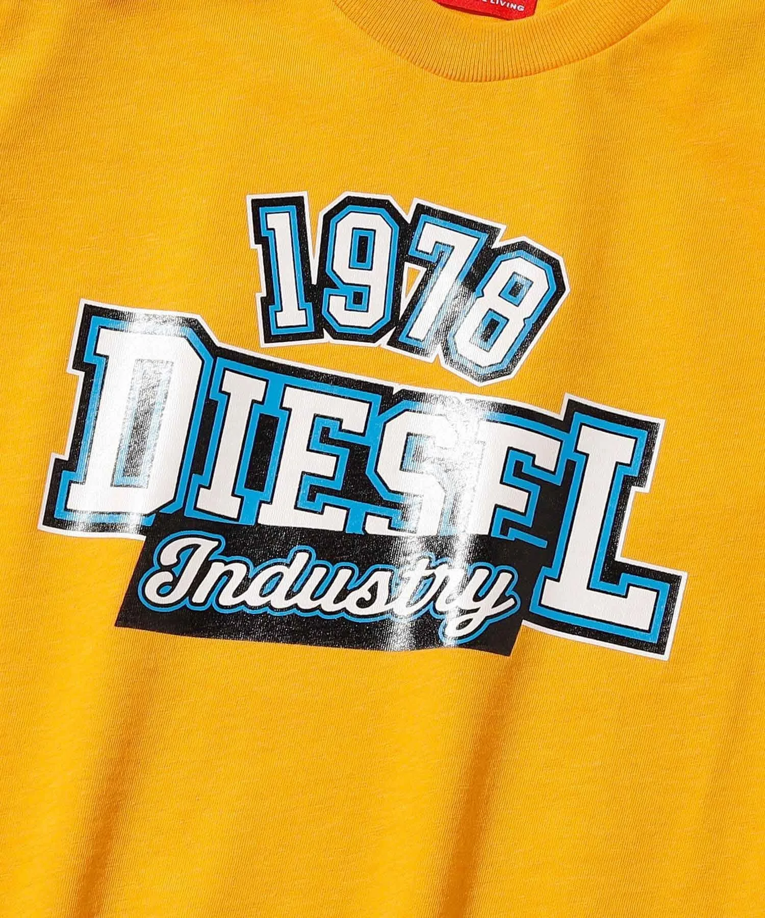 Детская футболка с коротким рукавом с логотипом бренда DIESEL/(K)DIESEL, Orange — фото 4