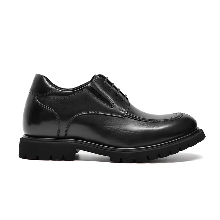 He Jinchang Мужские классические туфли из коровьей кожи Jazz Black — фото 3