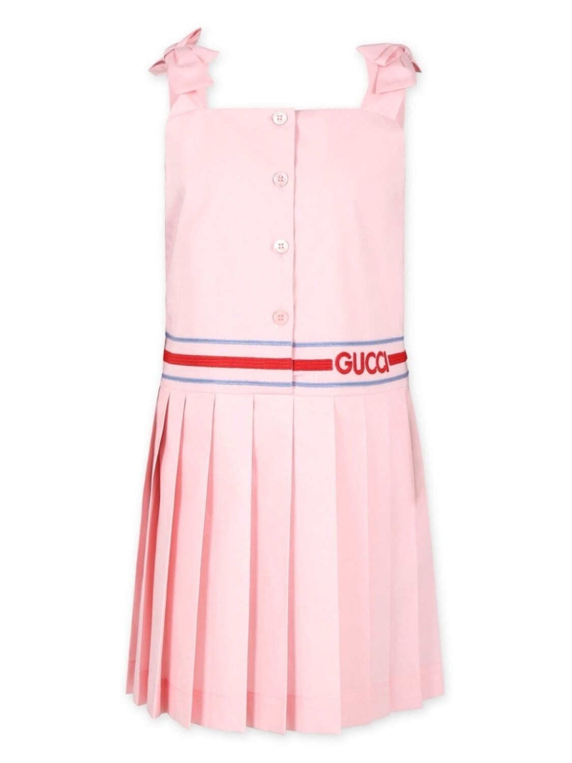 

Gucci Kids платье с вышитым логотипом, розовый