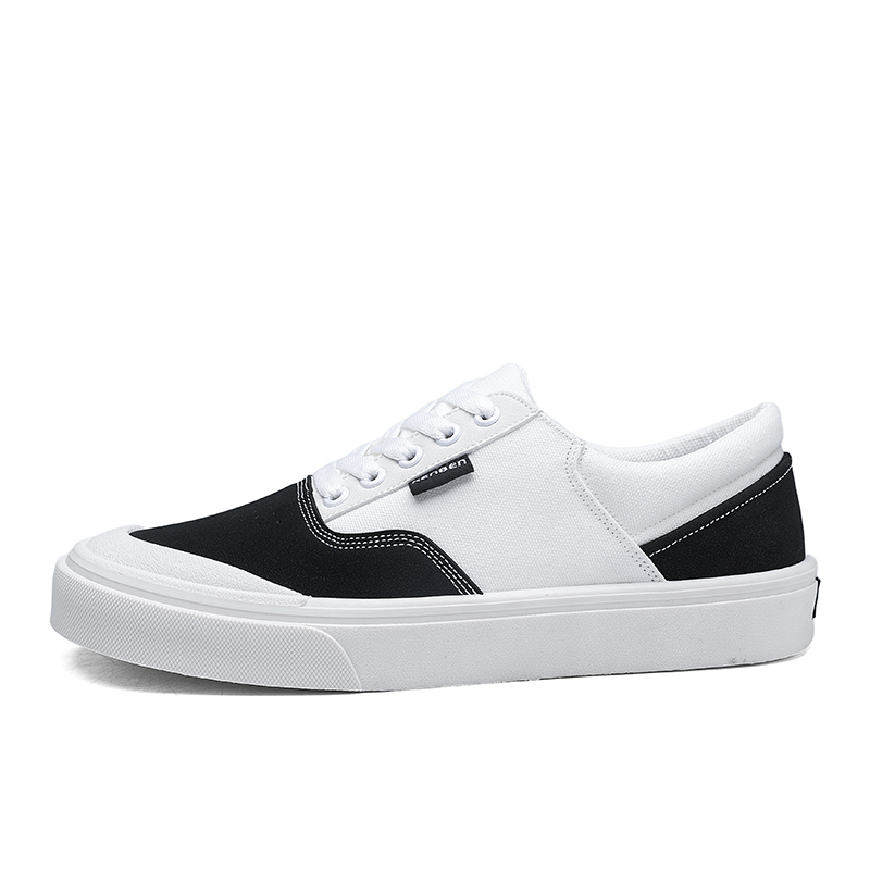 

RENBEN Дышащие легкие низкие кеды из холста унисекс белый черный, цвет White Black