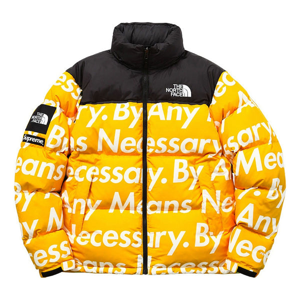 

Куртка fw15 x the north face by any means nuptse jacket 'yellow' Supreme, желтый