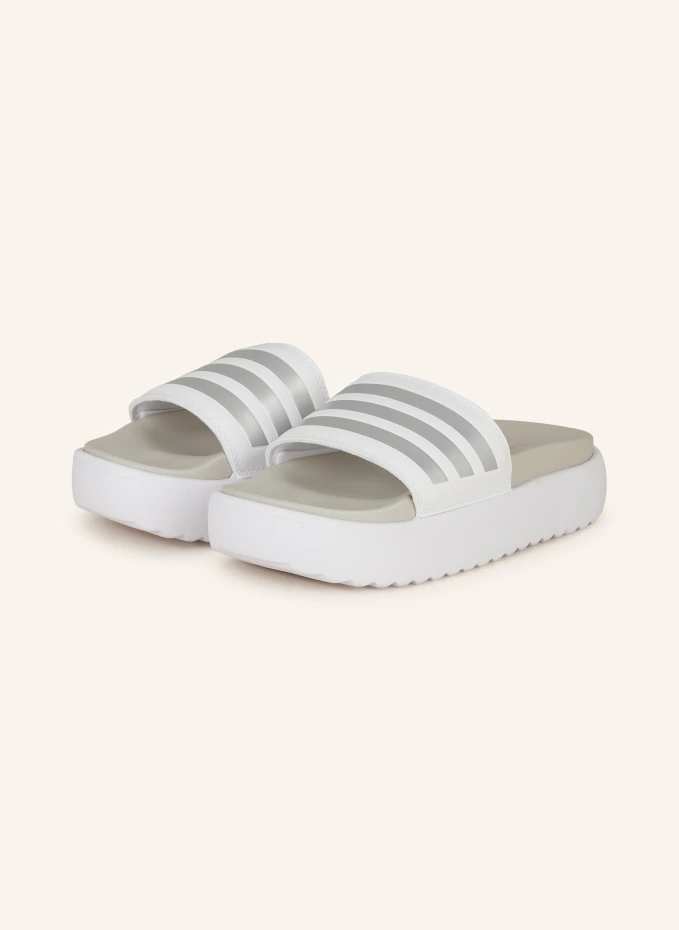 

Мюли на платформе adilette platform Adidas, белый