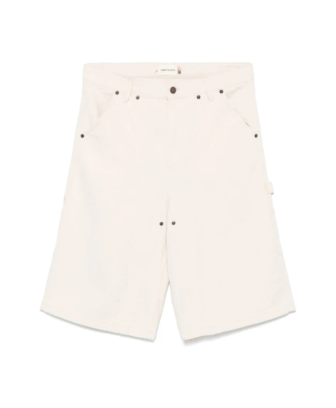 

Бежевые шорты с пуговицей и молнией на поясе Honor The Gift, белый