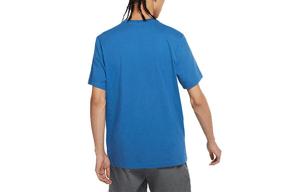 Футболка Nike Sportswear Swoosh Casual Sports Round Neck Short Sleeve Blue, синий — фото 2