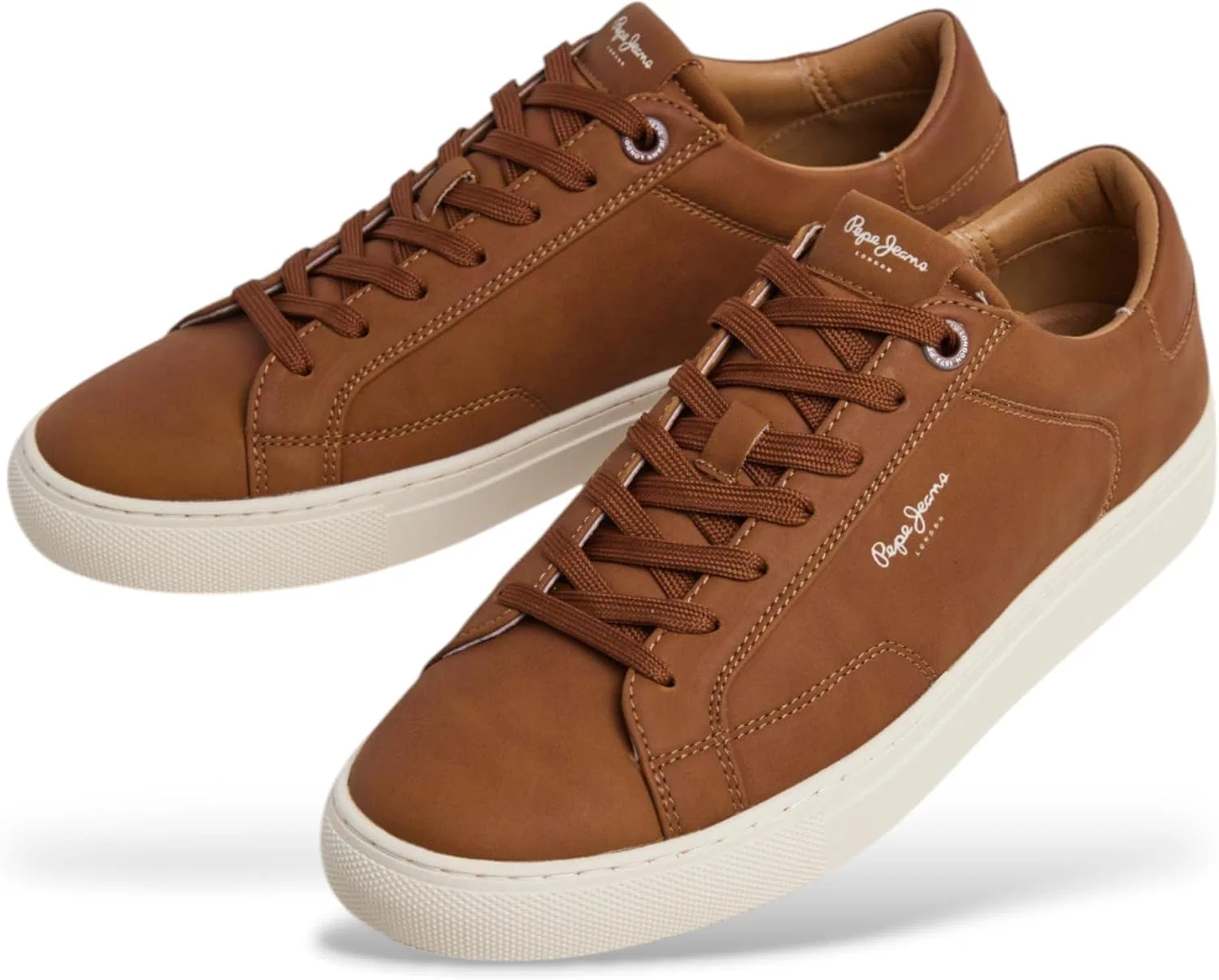 Кроссовки Pepe Jeans Joe Basic Trainers коричневые — фото 2