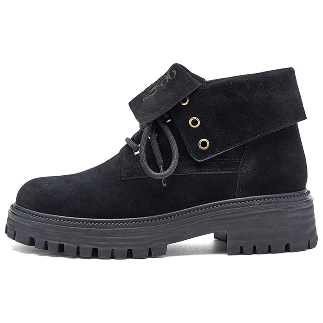 NINE WEST Женские короткие ботинки Martin высотой 4,5 см черные с флисовой подкладкой, цвет Black (Fleece-Lined)