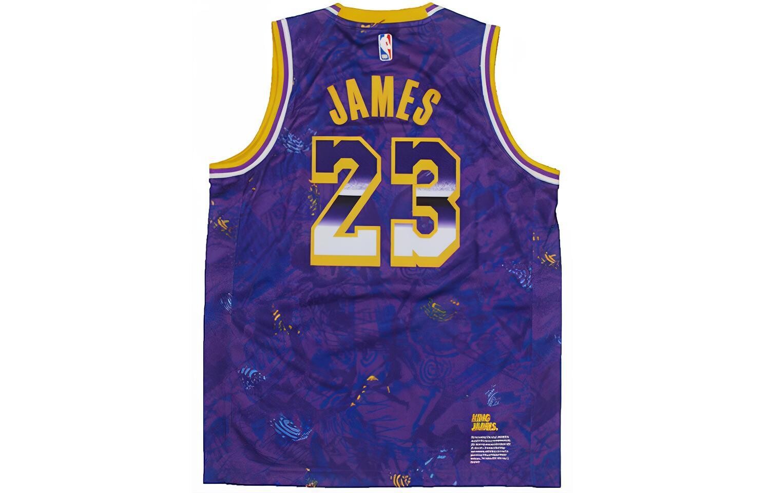 Детская баскетбольная рубашка Nike Kids, цвет Court Purple/Light Thistle Heather/University Gold/Black — фото 2