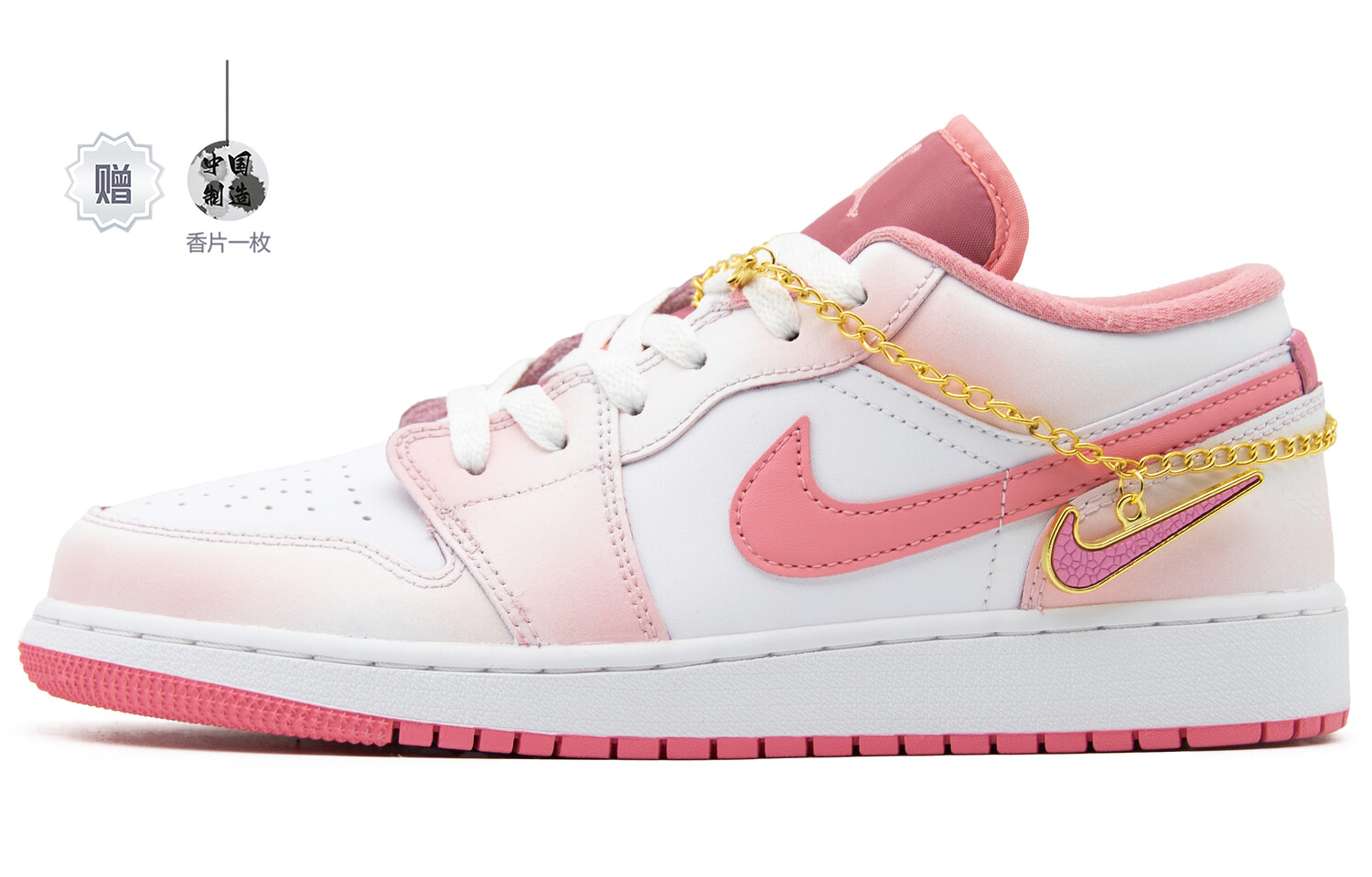 

Баскетбольные кроссовки Air 1 Vintage женские с низким верхом розовый/белый Jordan