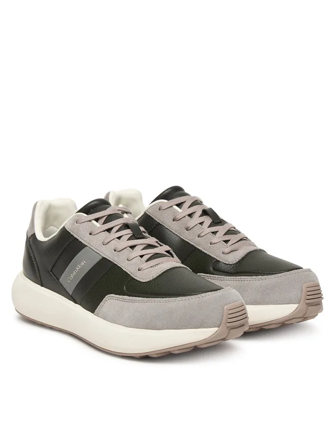 Calvin Klein Кроссовки City Runner Laceup Tape Lth HM0HM02033, черный — фото 2