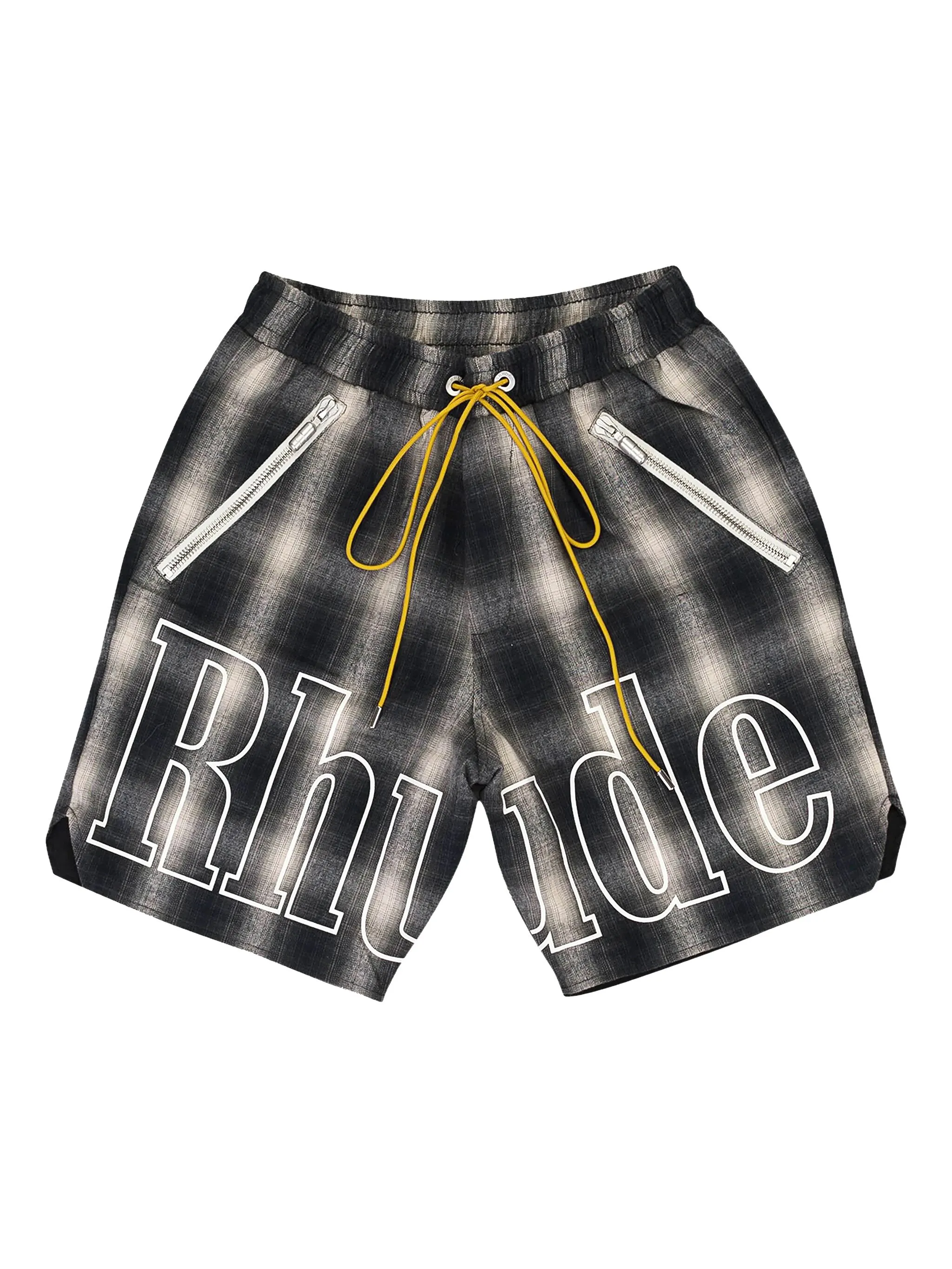 

Клетчатые шорты с логотипом Rhude, черный
