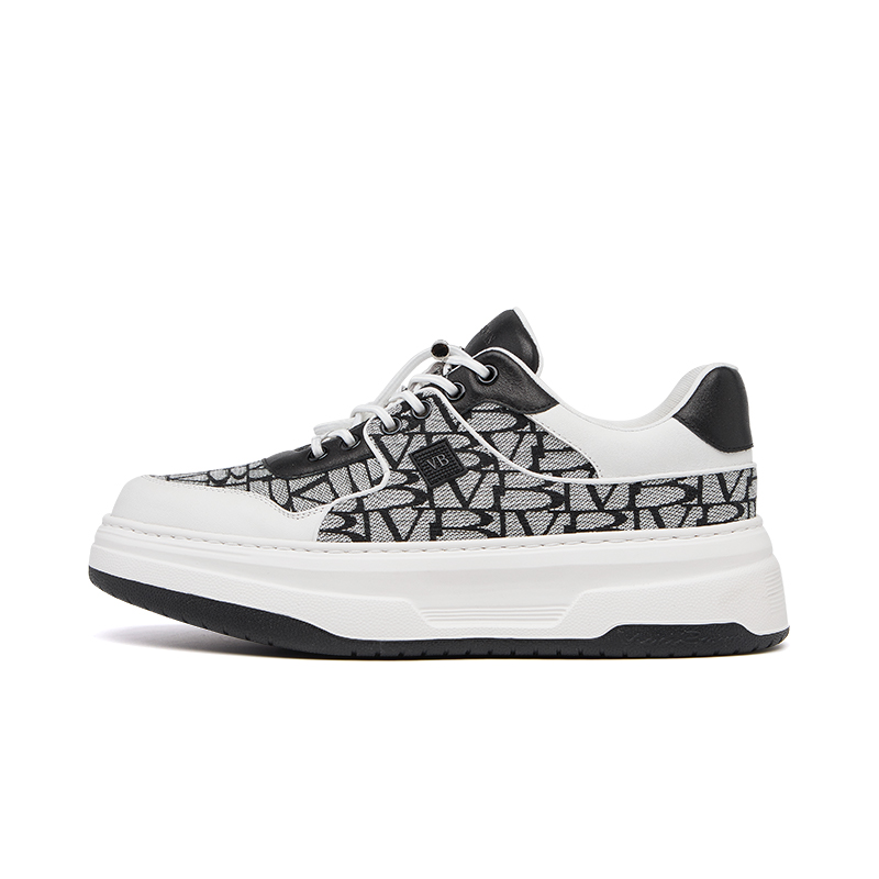 

Низкие скейтерские кроссовки мужские VICKI BROWN, белый/черный