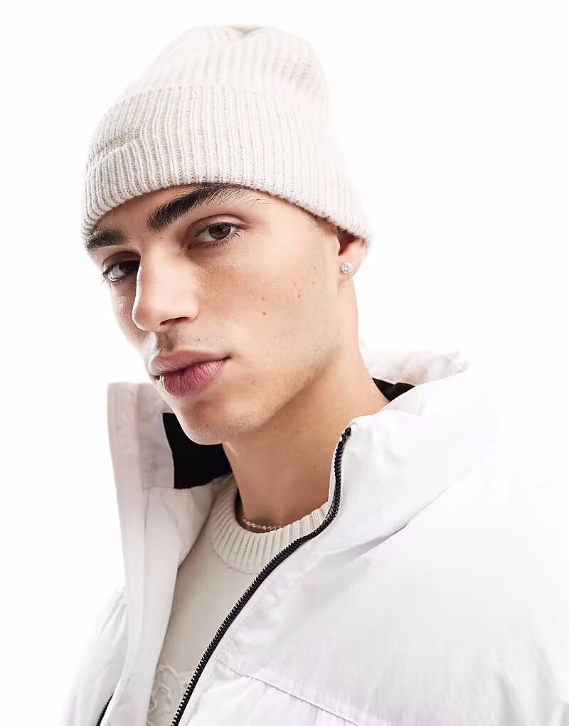 

Шапочка Jack & Jones из смеси шерсти, овсяного цвета