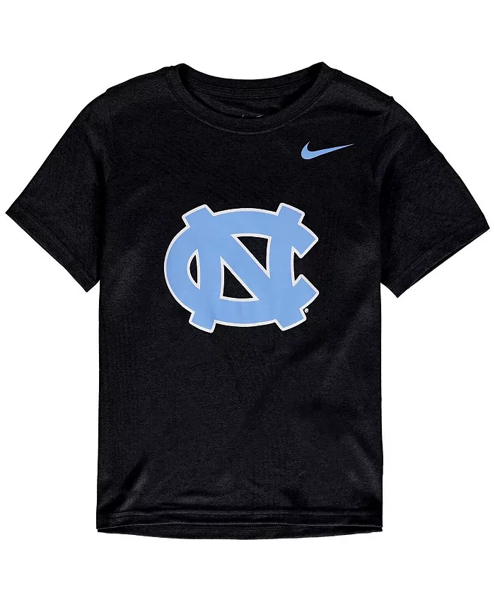 

Футболка хлопковая с логотипом North Carolina Tar Heels для мальчиков, черная Nike