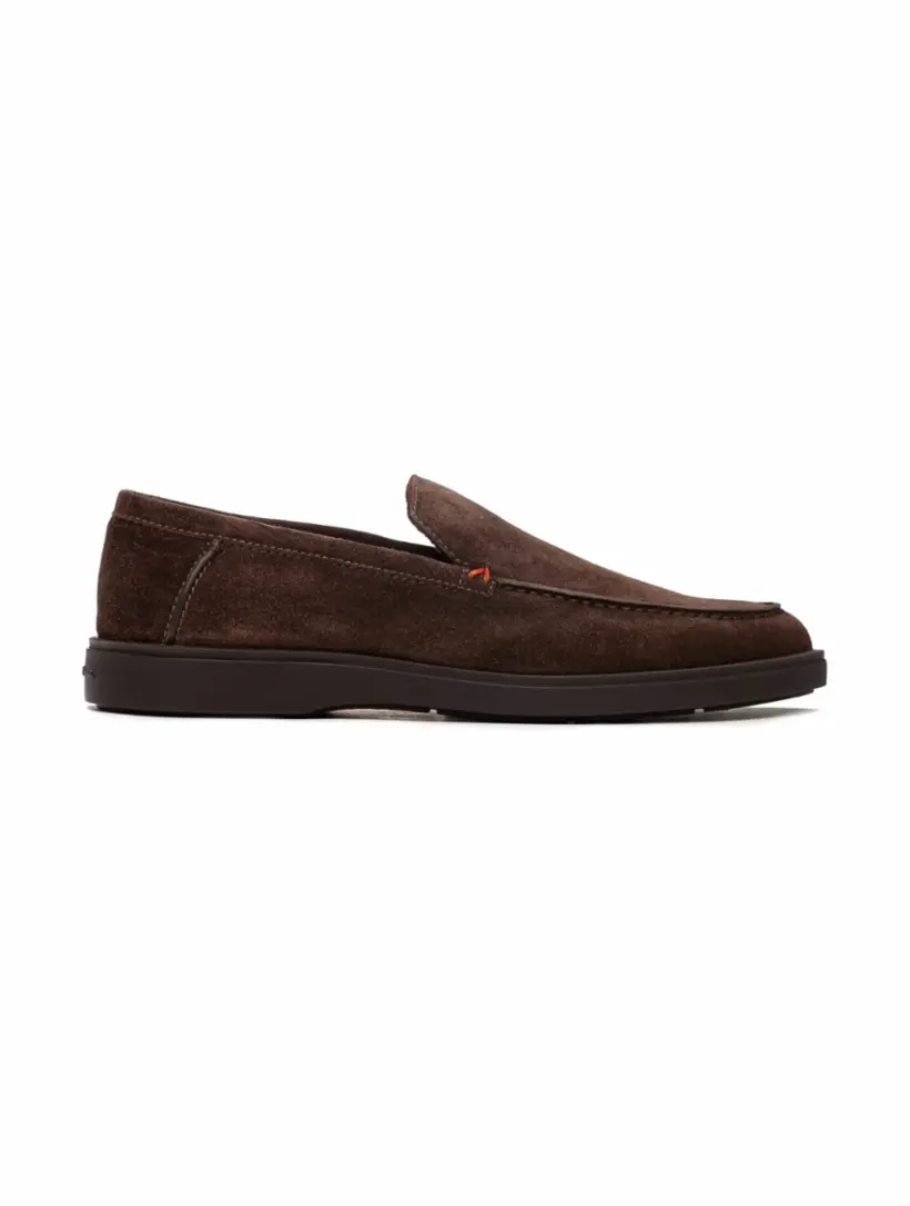 

Замшевые лоферы Santoni, коричневый