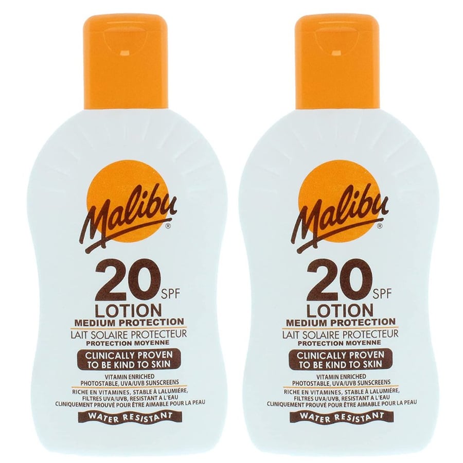 

Malibu Protective Lotion SPF20 Waterproof Lotion 200 мл x2 шт.