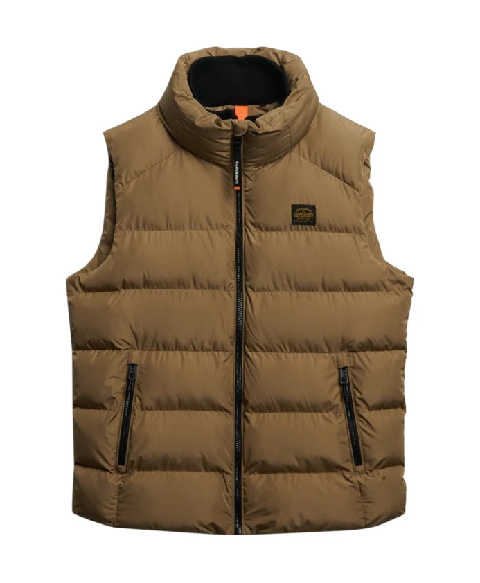 

Спортивный стеганый жилет Superdry, коричневый