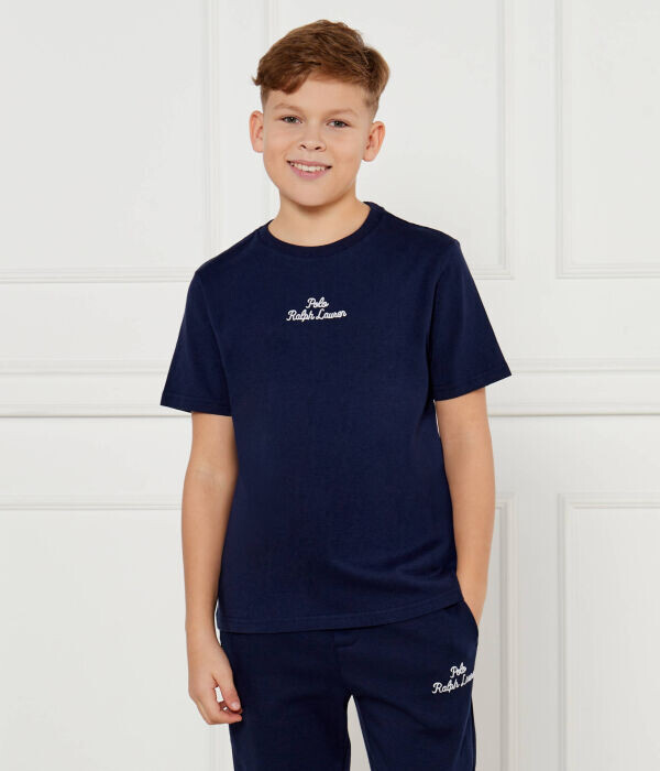 

Футболка детская Polo Ralph Lauren с надписью, синий