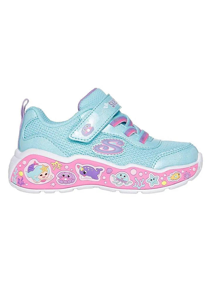 Кроссовки низкие с сетчатым верхом Skechers, бирюзовый