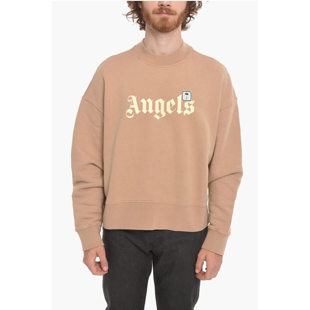 

Толстовка с круглым вырезом PXP PALM из матового хлопка Palm Angels, Beige