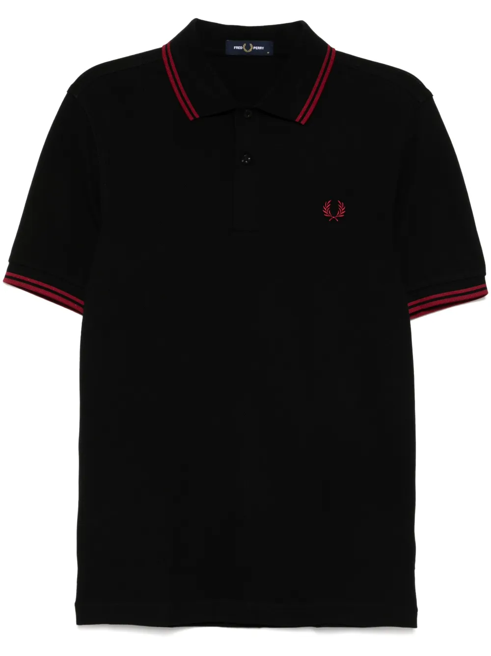 

Рубашка поло с контрастной окантовкой Fred Perry, черный