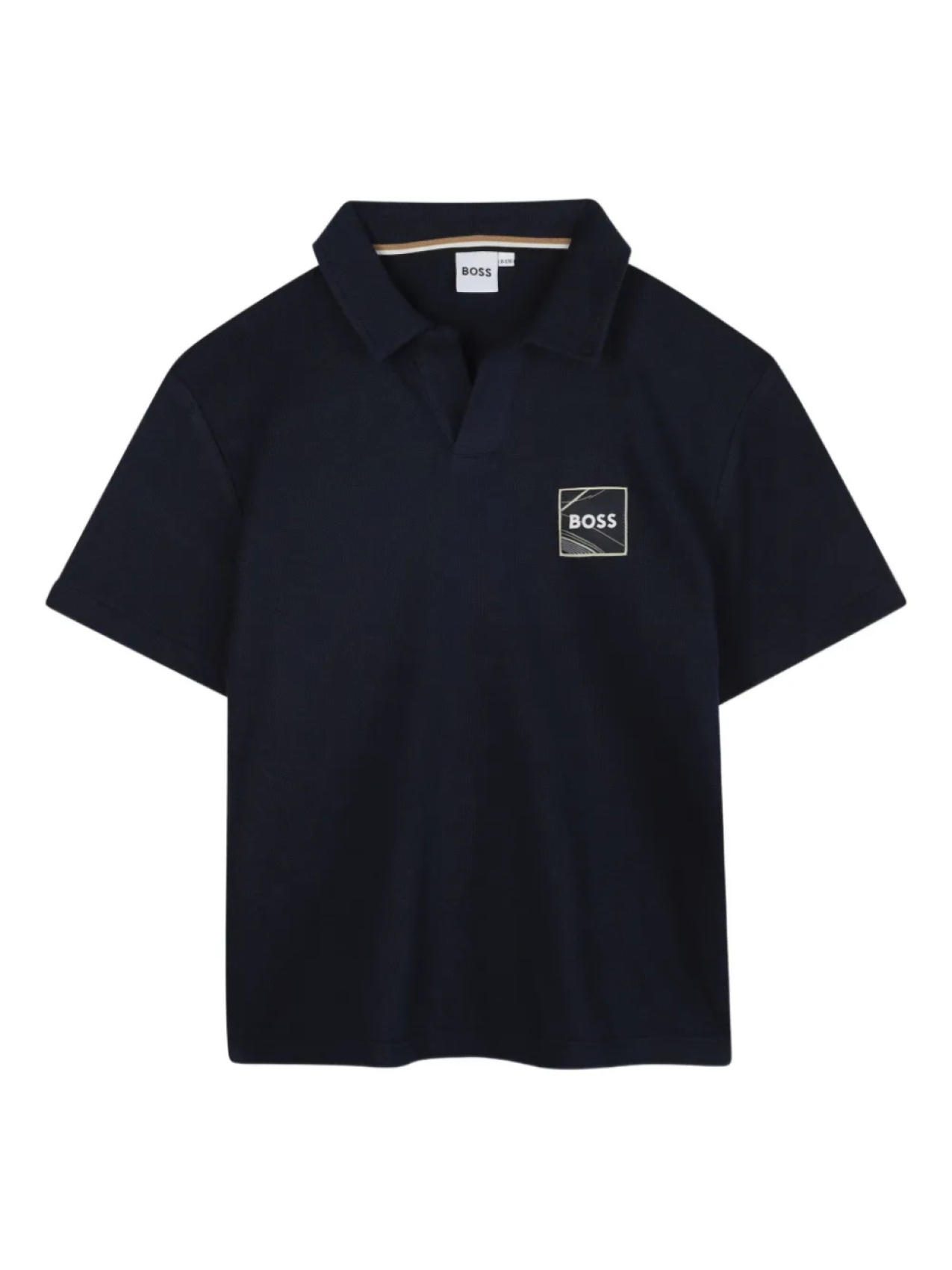

BOSS Kidswear рубашка поло с вышитым логотипом, синий