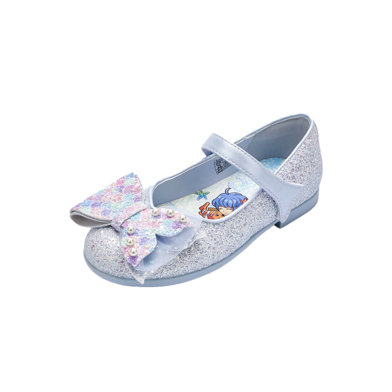 

BALABALA Скользоустойчивые амортизаторы с устойчивостью к истиранию низкие детские кожаные туфли Blue Kids'