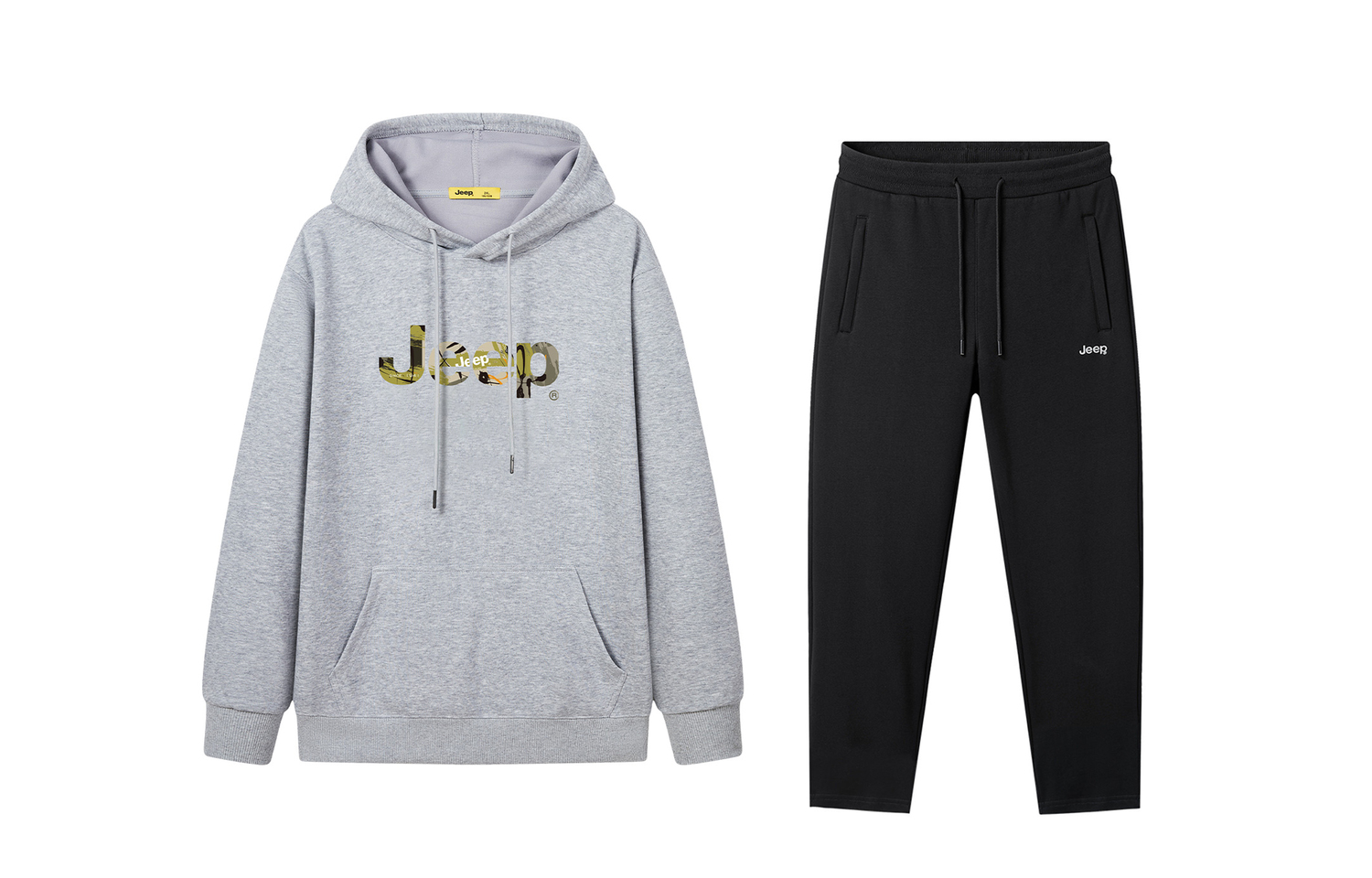 

Свитшот-сет City Casual Collection Unisex Jeep, heather серый top+черный casual pants