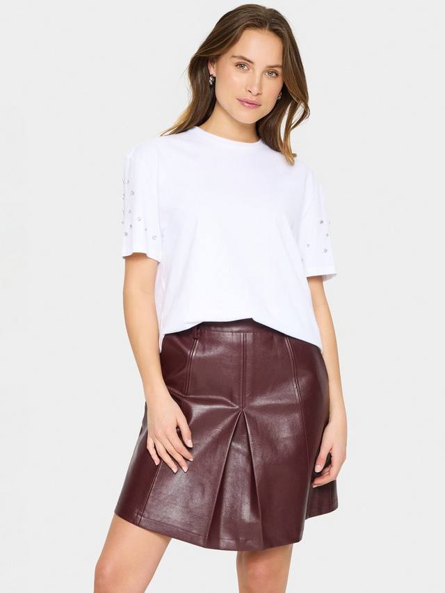 

Футболка Lyciana с декорированными рукавами Saint Tropez, Bright White